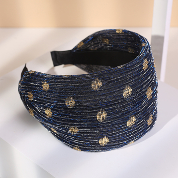 Galvas lente no tīkla materiāla, retro sievietes stils, polka punktu raksts