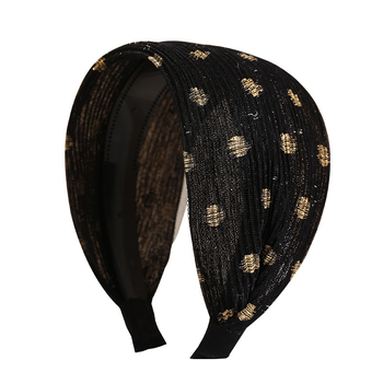 Galvas lente no tīkla materiāla, retro sievietes stils, polka punktu raksts