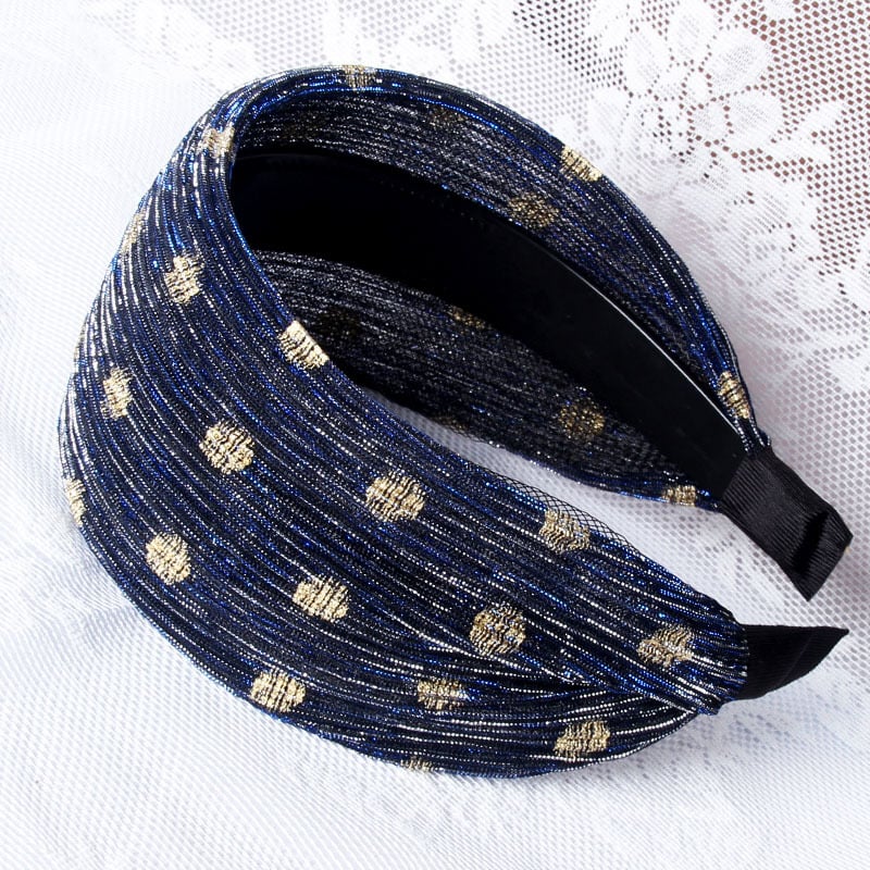 Galvas lente no tīkla materiāla, retro sievietes stils, polka punktu raksts