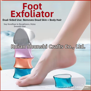 Електрическо устройство за премахване на косми и ексфолиация на кожата на тялото – двустранно нано-стъклено шлифовъчно устройство, модел 2687, ABS корпус, 58 g, мокро и сухо ползване