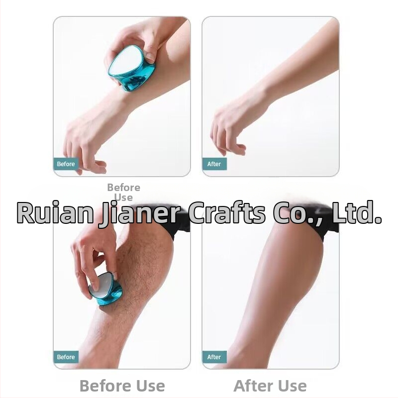 Електрическо устройство за премахване на косми и ексфолиация на кожата на тялото – двустранно нано-стъклено шлифовъчно устройство, модел 2687, ABS корпус, 58 g, мокро и сухо ползване