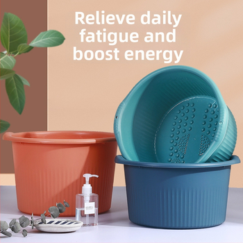 Πλαστικός κυκλικός βαθύς κάδος για μασάζ και μπάνιο ποδιών, οικιακή χρήση