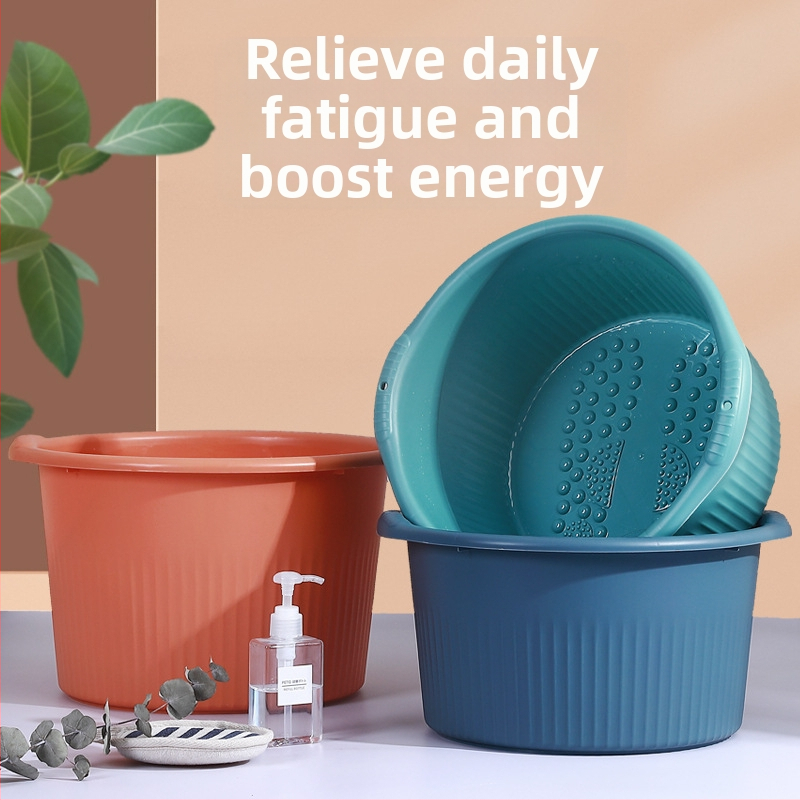 Пластмасов кръгъл дълбок кофа за масаж и къпане на крака за домашна употреба