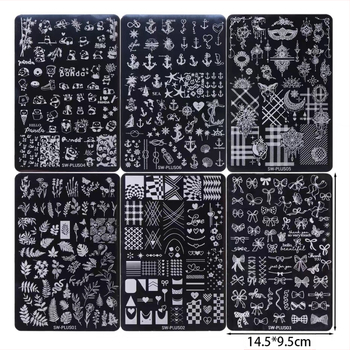 Πλάκα στίγμα νυχιών, 3D panda με λουλούδια και φύλλα, κρεμαστό σε σχήμα κεφαλιού γάτας, ανοξείδωτο ατσάλι, 10 g