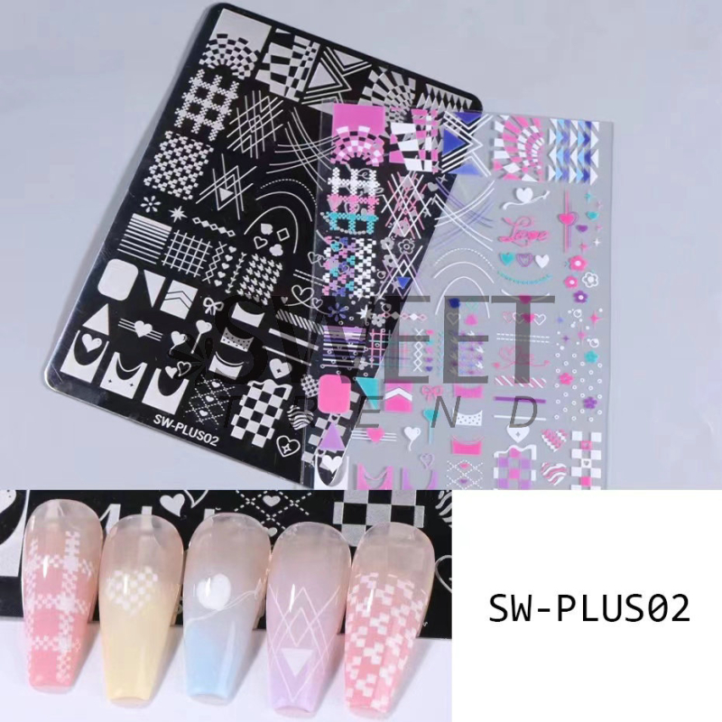 Πλάκα στίγμα νυχιών, 3D panda με λουλούδια και φύλλα, κρεμαστό σε σχήμα κεφαλιού γάτας, ανοξείδωτο ατσάλι, 10 g