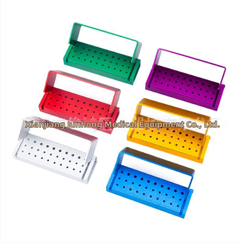 Zobārstniecības adatu uzglabāšanas kastīte, metaliska, 30 atveres, sterilizācija, augstas temperatūras izturība, JUMTOP