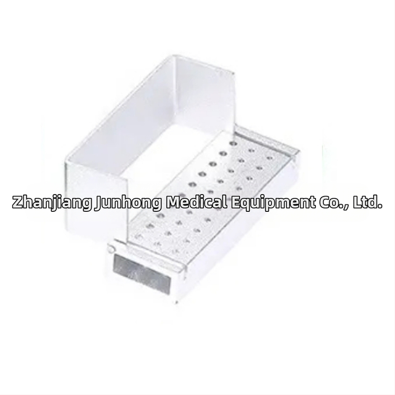 Zobārstniecības adatu uzglabāšanas kastīte, metaliska, 30 atveres, sterilizācija, augstas temperatūras izturība, JUMTOP