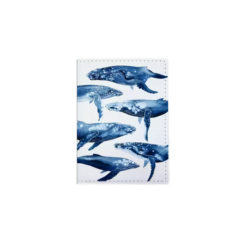 Pases turētājs — PU āda, anime karikatūras raksts, neitrāls sievietēm un vīriešiem, sintētiska oderējuma iekšpuse, sertifikātu turētājs