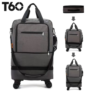Τσάντα ταξιδιού μεγάλης χωρητικότητας με 360° ρόδες, ύφασμα Oxford, αδιάβροχη, αντικλοπή, ανθεκτική στους κραδασμούς