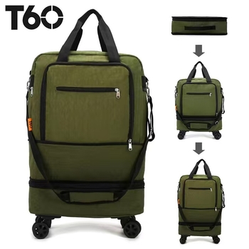 Τσάντα ταξιδιού μεγάλης χωρητικότητας με 360° ρόδες, ύφασμα Oxford, αδιάβροχη, αντικλοπή, ανθεκτική στους κραδασμούς