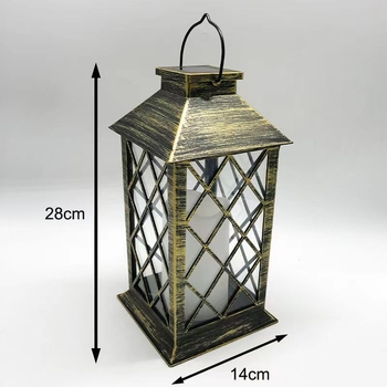 Retro stílusú kültéri napelemes kert lámpa – LED, 0,5W, 1,2V, IP65, 6–12h