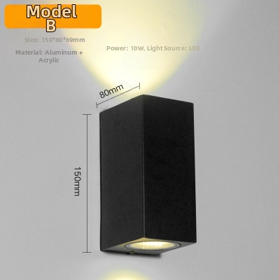 Επιτοίχιο φως με γυάλινο καπάκι, COB LED, 220V, Νέο Κινεζικό στυλ, μοντέλο LXG-016, κατάλληλο για εσωτερικό και εξωτερικό φωτισμό