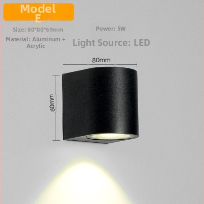 Επιτοίχιο φως με γυάλινο καπάκι, COB LED, 220V, Νέο Κινεζικό στυλ, μοντέλο LXG-016, κατάλληλο για εσωτερικό και εξωτερικό φωτισμό