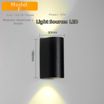 Επιτοίχιο φως με γυάλινο καπάκι, COB LED, 220V, Νέο Κινεζικό στυλ, μοντέλο LXG-016, κατάλληλο για εσωτερικό και εξωτερικό φωτισμό