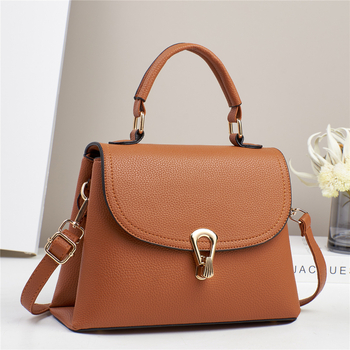 Τσάντα χεριού PU, οριζόντιο τετράγωνο σχήμα, κλείσιμο με φερμουάρ, πολλαπλές εσωτερικές θήκες, επένδυση πολυεστέρα