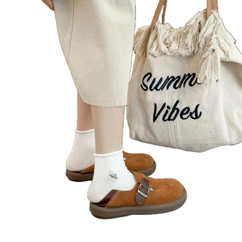 Плажна чанта за пътуване от платно – стил улична мода, хоризонтална квадратна форма, магнитно затваряне, открит джоб