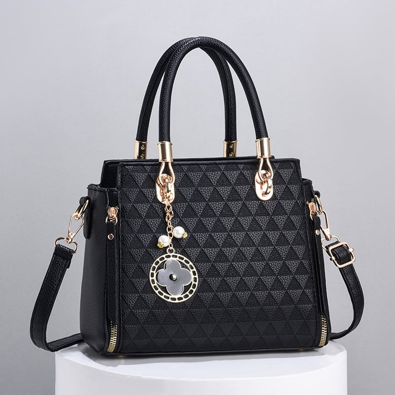 Koreai stílusú női táska nagy kapacitással — crossbody egy vállon viselhető, PU anyag, Locomotive bag, horizontális négyzetes forma, cipzár