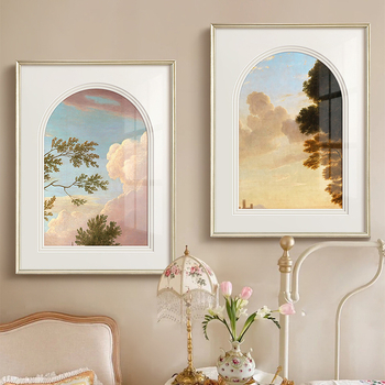 Декоративна окачена стенопис за хол и вход, алуминиево-сплавна рамка, платнена основа, абстрактна живопис, модерен минималистичен стил.