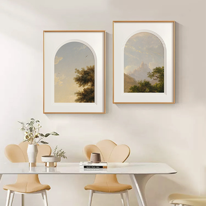 Декоративна окачена стенопис за хол и вход, алуминиево-сплавна рамка, платнена основа, абстрактна живопис, модерен минималистичен стил.