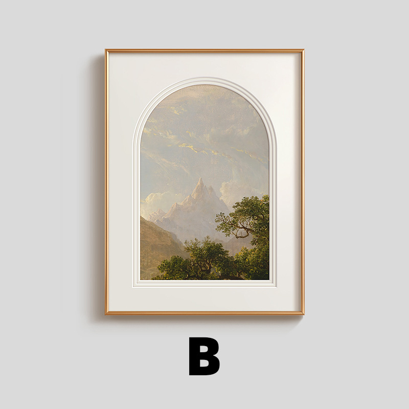 Декоративна окачена стенопис за хол и вход, алуминиево-сплавна рамка, платнена основа, абстрактна живопис, модерен минималистичен стил.