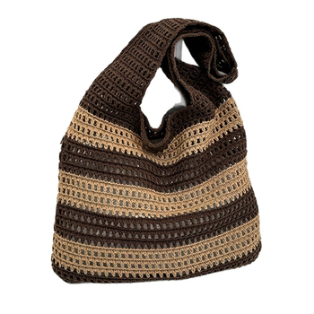 Τσάντα Tote για ταξίδια αναψυχής — πολυεστέρας, οβάλ σχήμα, ανοιχτό άνοιγμα, διπλοί ιμάντες