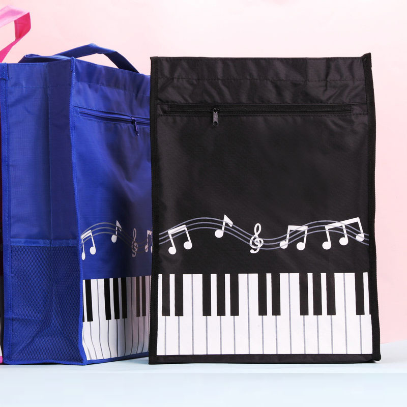 Oxford чанта за файлове с цип, двуслойна чанта за документи и ноти за пиано, модел A4A, възможност за печат на лого