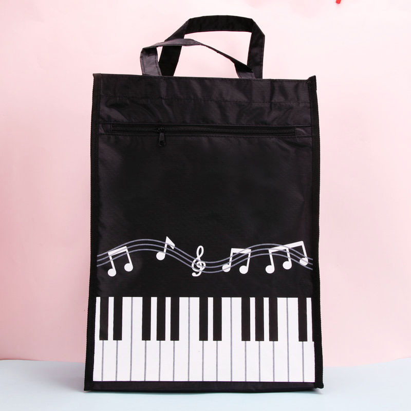 Oxford чанта за файлове с цип, двуслойна чанта за документи и ноти за пиано, модел A4A, възможност за печат на лого