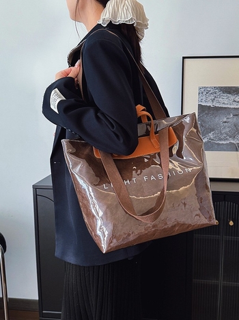 DuPont хартия Tote чанта, вертикална правоъгълна форма, цип затваряне, вътрешен джоб с цип и джоб за телефон, двойни презрамки