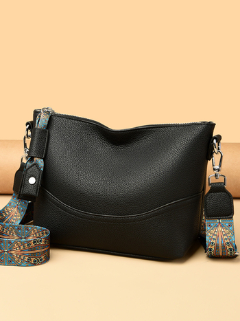 Dumpling Bucket Bag (Stílus: városi egyszerűség; Anyag: PU; Táska stílusa: bucket bag; Forma: bucket típus; Nyitás: cipzár)