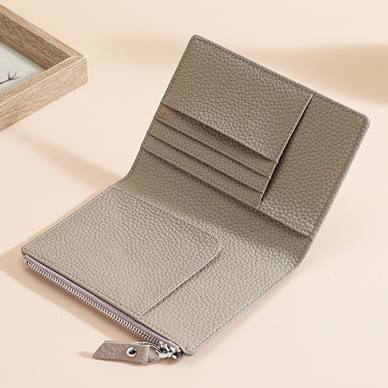 Patiesas ādas pases turētājs ar RFID aizsardzību un rāvējslēdzēja maku – ultra viegls, izturīgs, teļa ādas pirmās kārtas slānis