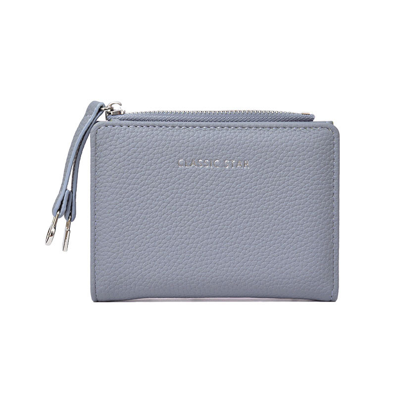 Portofel pentru femei, mini portofel pentru monede în stil street-trend, material PU, model solid, căptușeală din poliester, impermeabil