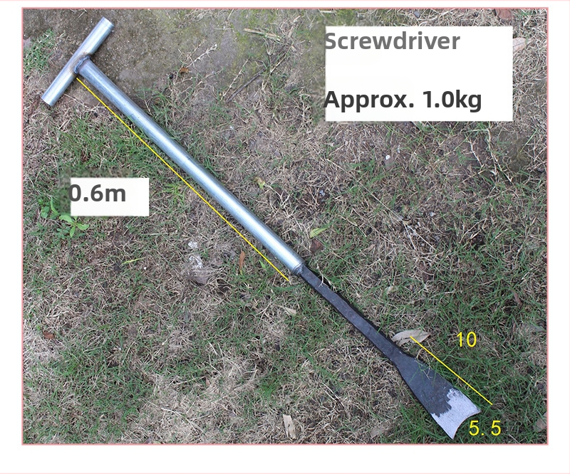 Σφυρηλατημένη λαβή από χάλυβα για δέντρα με δυνατότητες σκάλψίματος οπών, μεταφύτευσης, ανύψωσης φυτών και σκαψίματος ριζών