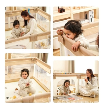 Παιδικός φράχτης ασφαλείας με ύφασμα και χαλάκι για κίνηση – προστασία από χτυπήματα και πτώσεις, μάρκα Qiaole bear, για ηλικίες 0–2 ετών, εσωτερική χρήση