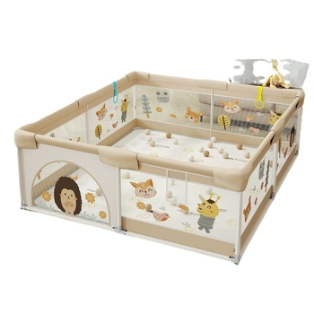 Παιδικός φράχτης ασφαλείας με ύφασμα και χαλάκι για κίνηση – προστασία από χτυπήματα και πτώσεις, μάρκα Qiaole bear, για ηλικίες 0–2 ετών, εσωτερική χρήση