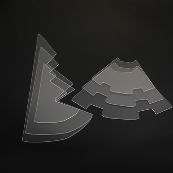 Διαφανές ακρυλικό πρότυπο για χριστουγεννιάτικο δέντρο και θήκη κλειδιών για ράψιμο — γεωμετρικό σχήμα, μοντέρνο μινιμαλιστικό στυλ