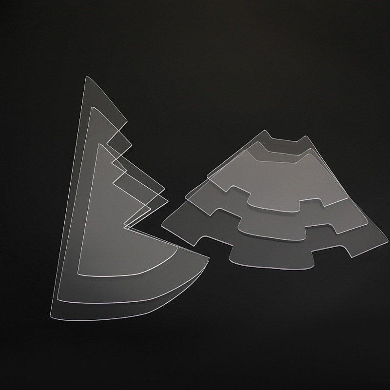 Διαφανές ακρυλικό πρότυπο για χριστουγεννιάτικο δέντρο και θήκη κλειδιών για ράψιμο — γεωμετρικό σχήμα, μοντέρνο μινιμαλιστικό στυλ