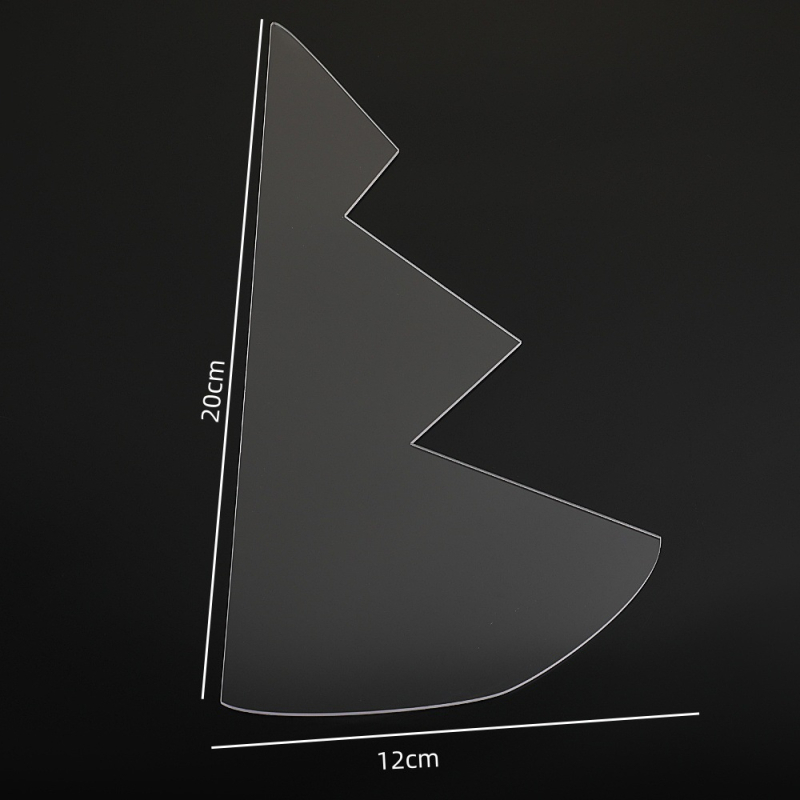 Διαφανές ακρυλικό πρότυπο για χριστουγεννιάτικο δέντρο και θήκη κλειδιών για ράψιμο — γεωμετρικό σχήμα, μοντέρνο μινιμαλιστικό στυλ