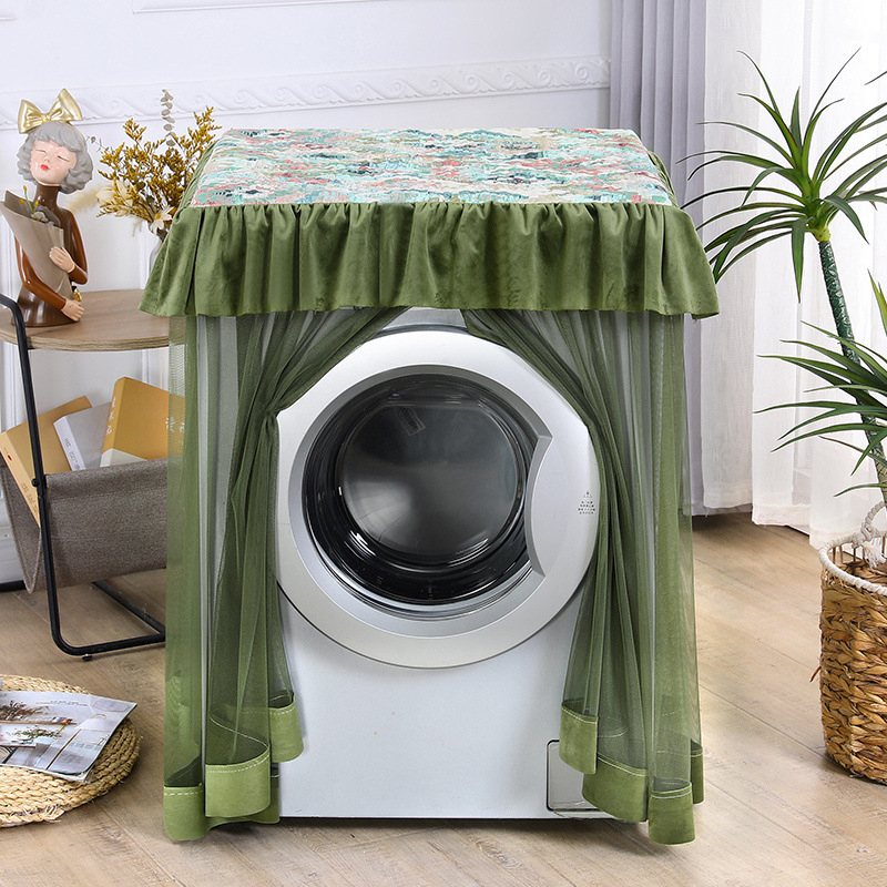 Kokvilnas vāciņš veļas mašīnai ar pastorālo stilu