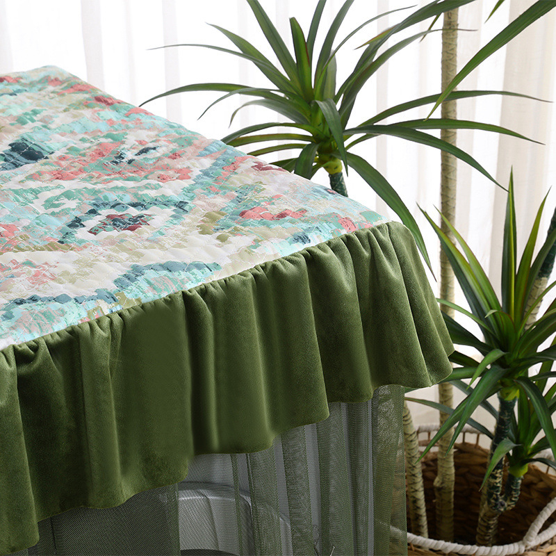 Kokvilnas vāciņš veļas mašīnai ar pastorālo stilu