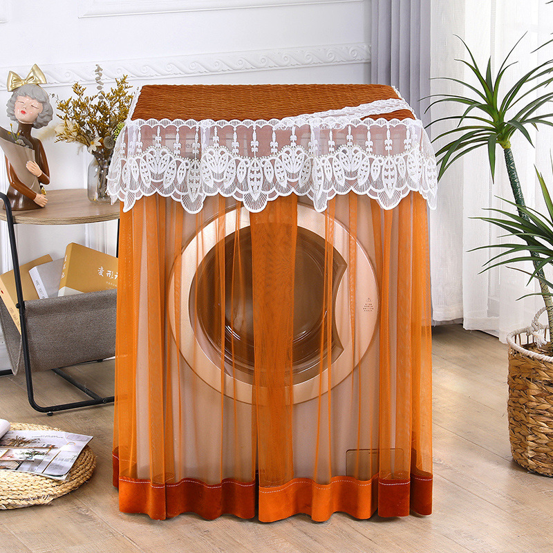 Kokvilnas vāciņš veļas mašīnai ar pastorālo stilu