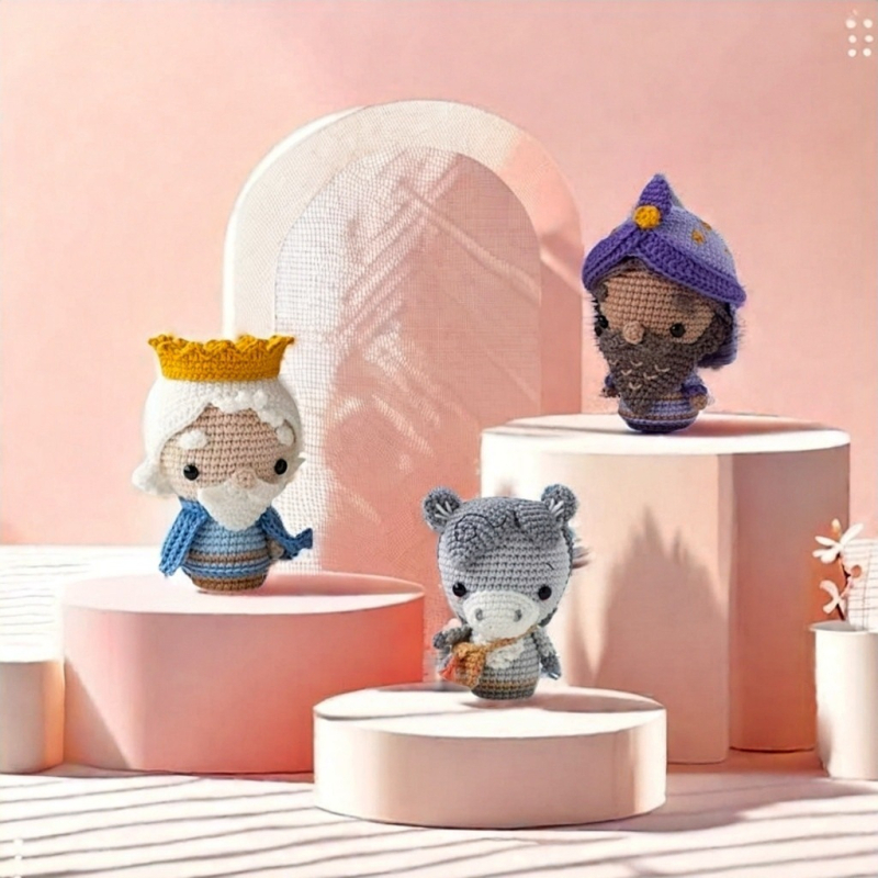 Пакет материали за плетене на кука — вълнена прежда, полу-ворстед, нишкова прежда, млечна памучна смес, за оплитане — марка HONGXI