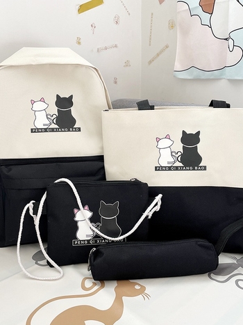 Τσάντα μαθημάτων – αδιάβροχο νάιλον, χωρητικότητα 20–35L, συμβατή με φορητό υπολογιστή 14 ιντσών, ιμάντας με αερόσφυρα, anime μοτίβο, επένδυση πολυεστέρα