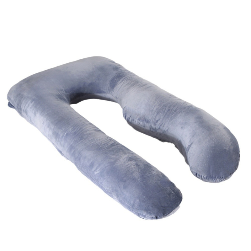 U formas samta guļvieta grūtniecēm ar poliesteru šķiedru pildījumu, augstums 10,1–15 cm, svars 1,05–1,50 kg, piemērots sānu gulēšanai un vēdera atbalstam