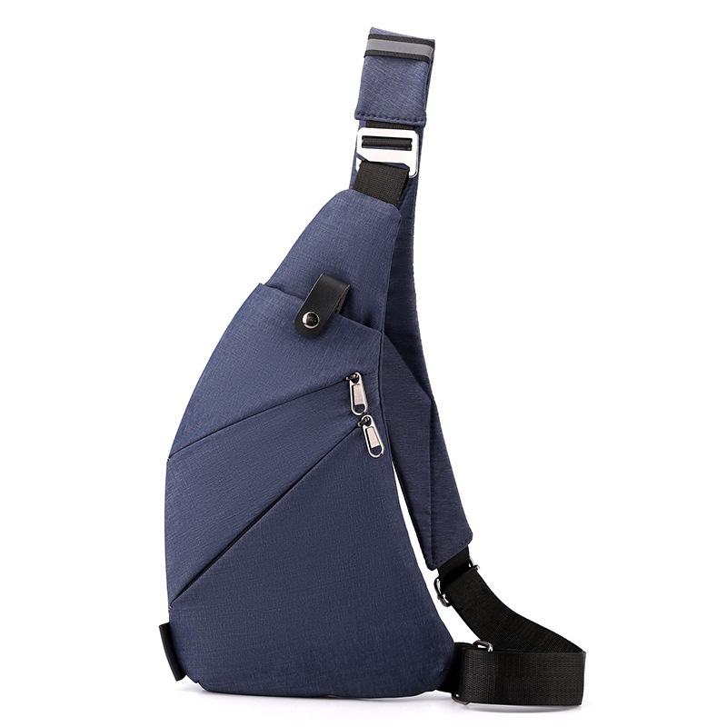 Vīriešu taktiskā krūšu soma ar pārvietojamu plecu siksnu, neilons, vienkrāsains dizains, poliestera oderējums, var uzglabāt