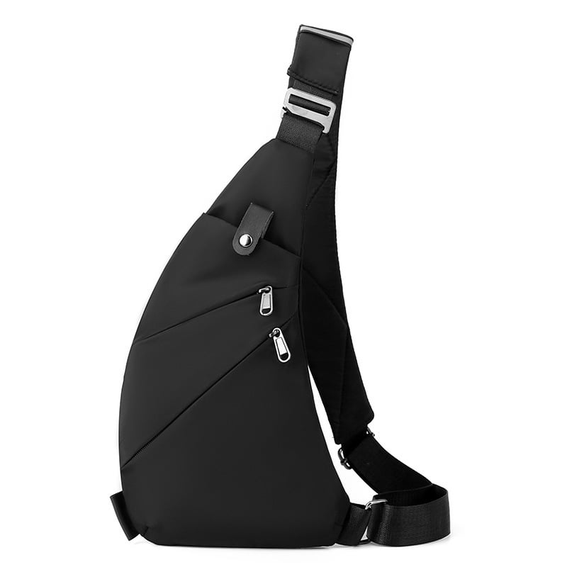 Vīriešu taktiskā krūšu soma ar pārvietojamu plecu siksnu, neilons, vienkrāsains dizains, poliestera oderējums, var uzglabāt