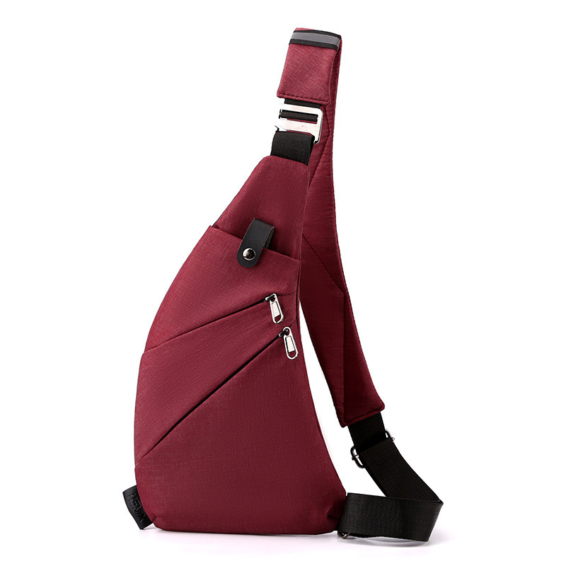 Vīriešu taktiskā krūšu soma ar pārvietojamu plecu siksnu, neilons, vienkrāsains dizains, poliestera oderējums, var uzglabāt