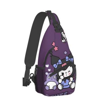 Bērnu Kulomi 3D drukātā karikatūras crossbody soma skolēniem 1.–6. klasei, neilona materiāls, poliestera iekšējā oderē, rāvējslēdzējs, iekšējā sandwich kabata ar rāvējslēdzēju, mīksta ārējā soma ar vāciņu