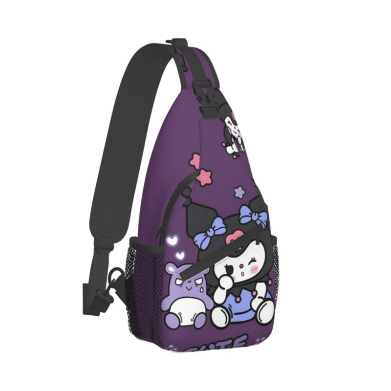 Bērnu Kulomi 3D drukātā karikatūras crossbody soma skolēniem 1.–6. klasei, neilona materiāls, poliestera iekšējā oderē, rāvējslēdzējs, iekšējā sandwich kabata ar rāvējslēdzēju, mīksta ārējā soma ar vāciņu