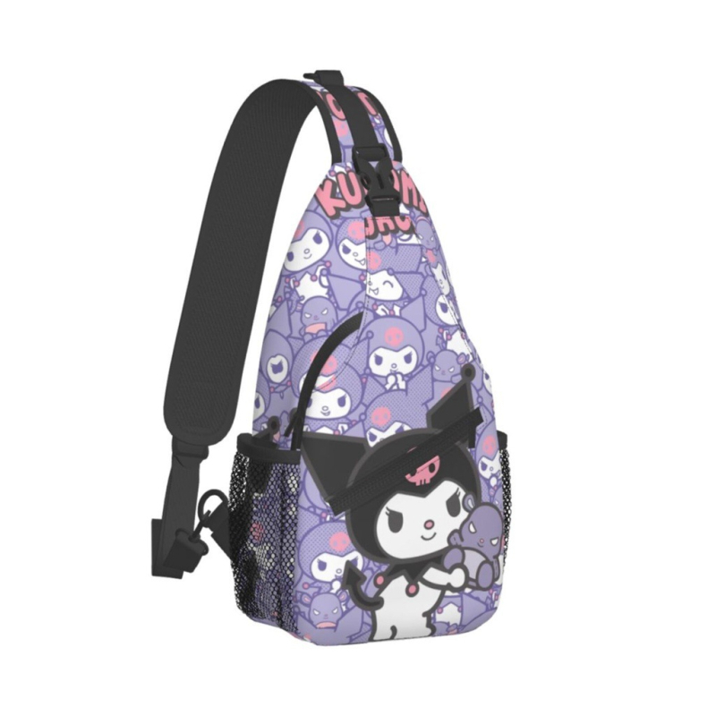 Bērnu Kulomi 3D drukātā karikatūras crossbody soma skolēniem 1.–6. klasei, neilona materiāls, poliestera iekšējā oderē, rāvējslēdzējs, iekšējā sandwich kabata ar rāvējslēdzēju, mīksta ārējā soma ar vāciņu