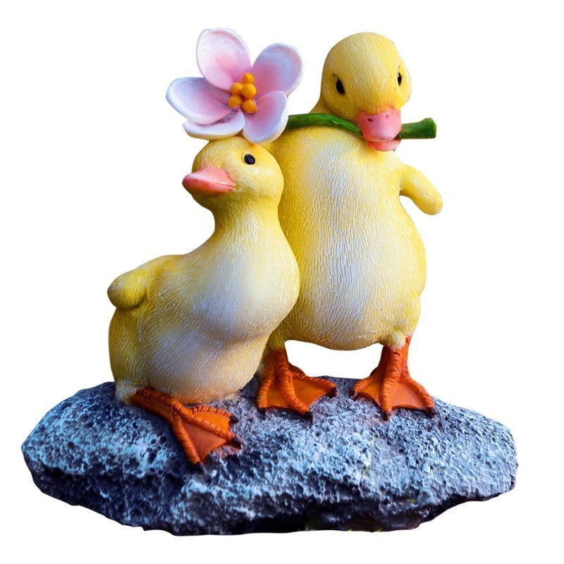 Διακοσμητική πάπια από ρητίνη για μικροτοπίο, υδροπονική δεξαμενή κήπου (υλικό: ρητίνη; χρήση: μικρό τοπίο; υδροπονική δεξαμενή; κήπος)